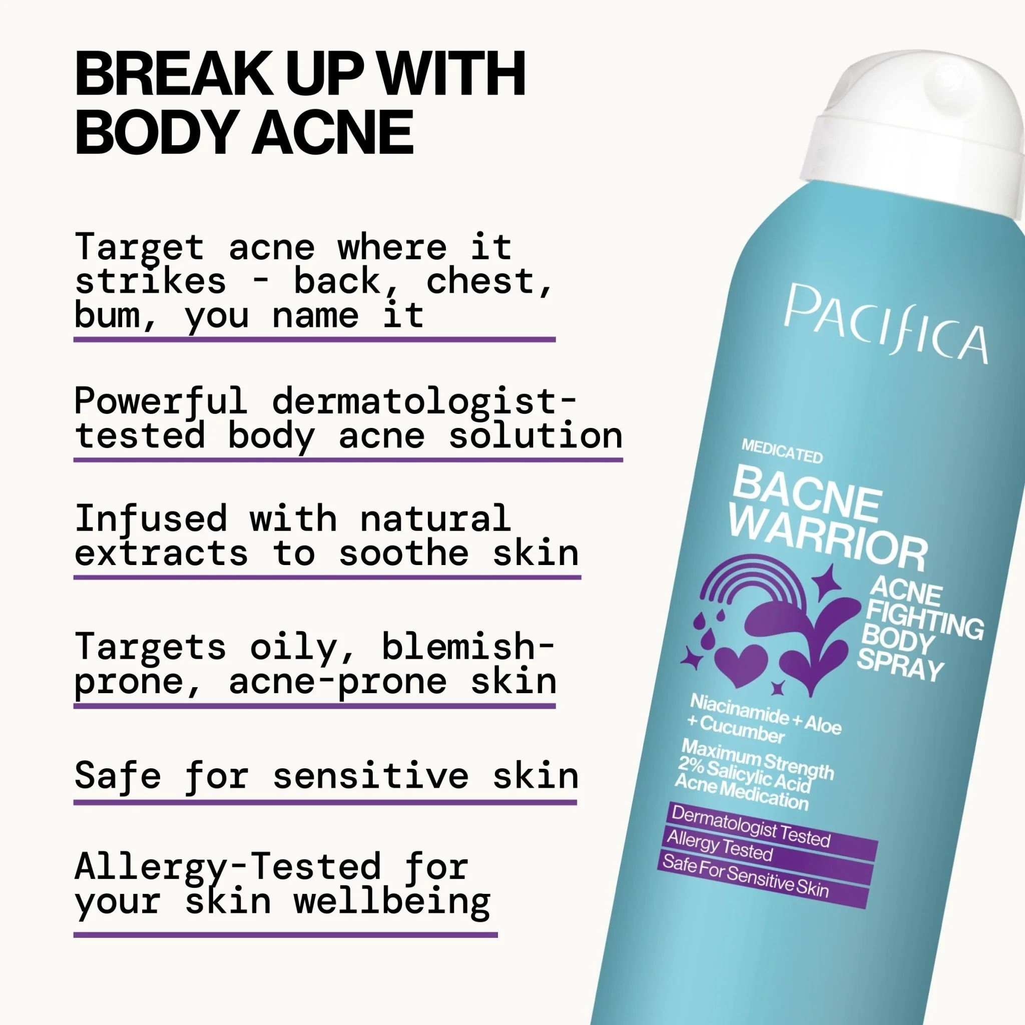 Bacne Warrior Acne Fighting Body Spray - Image 4