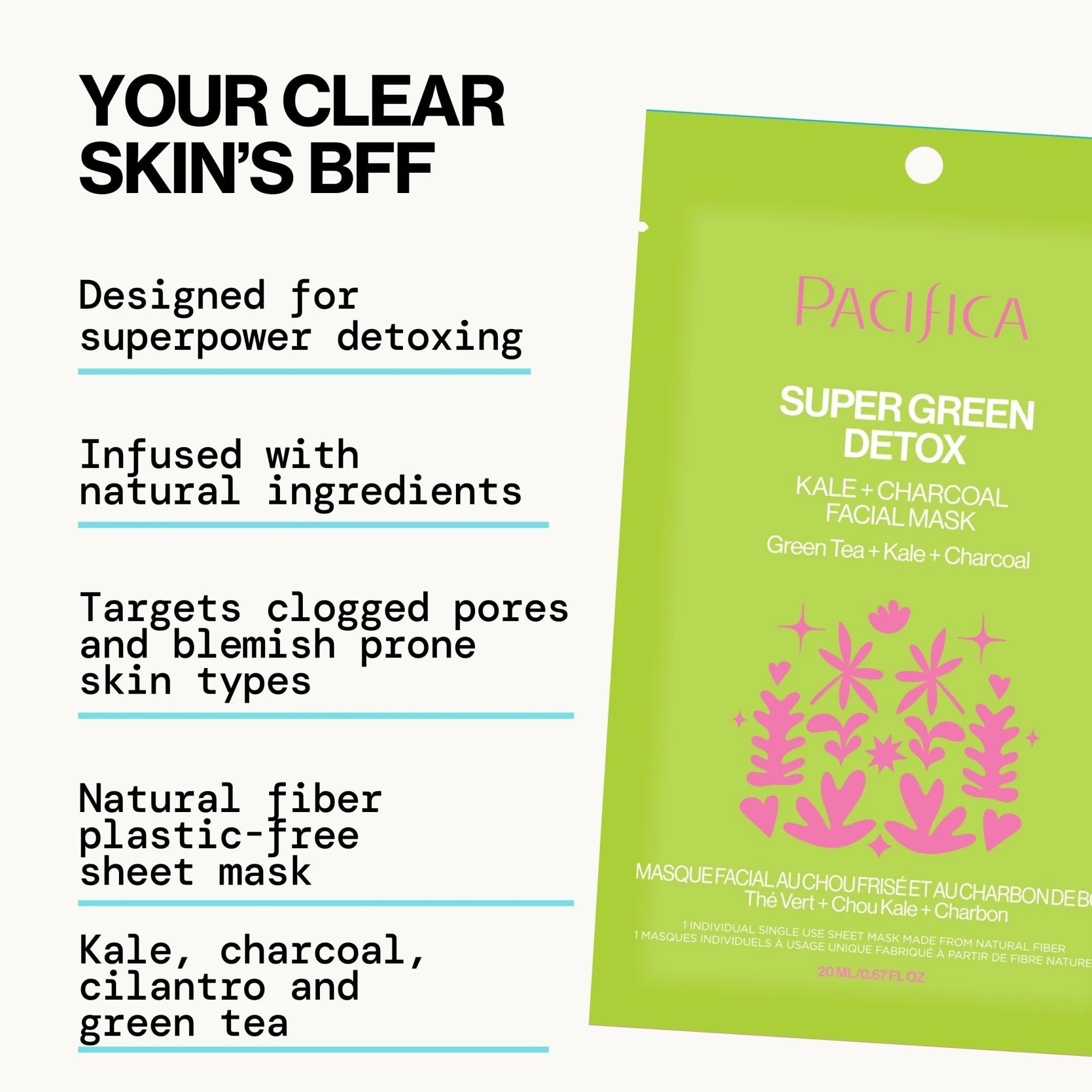 Super Green Detox Kale & Charcoal Detox Facial Mask - Image 5